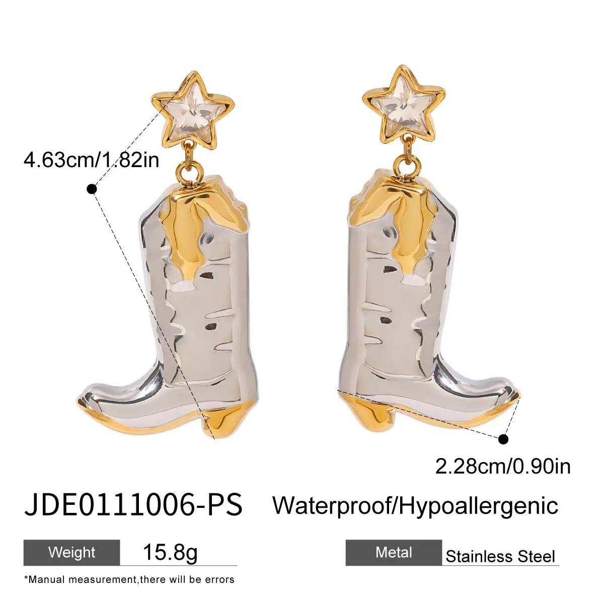 Star-Studded Cowboy Boot Earrings
