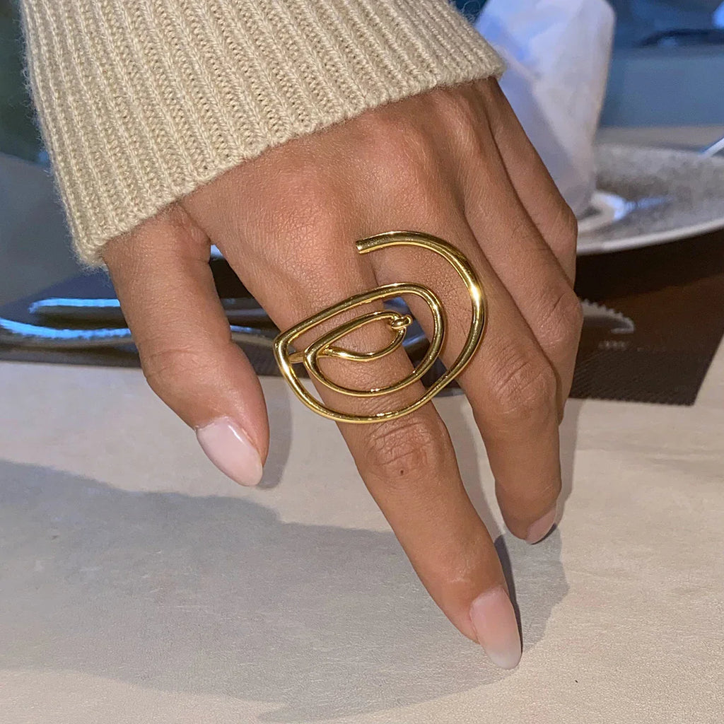 Gold Swirl Ring