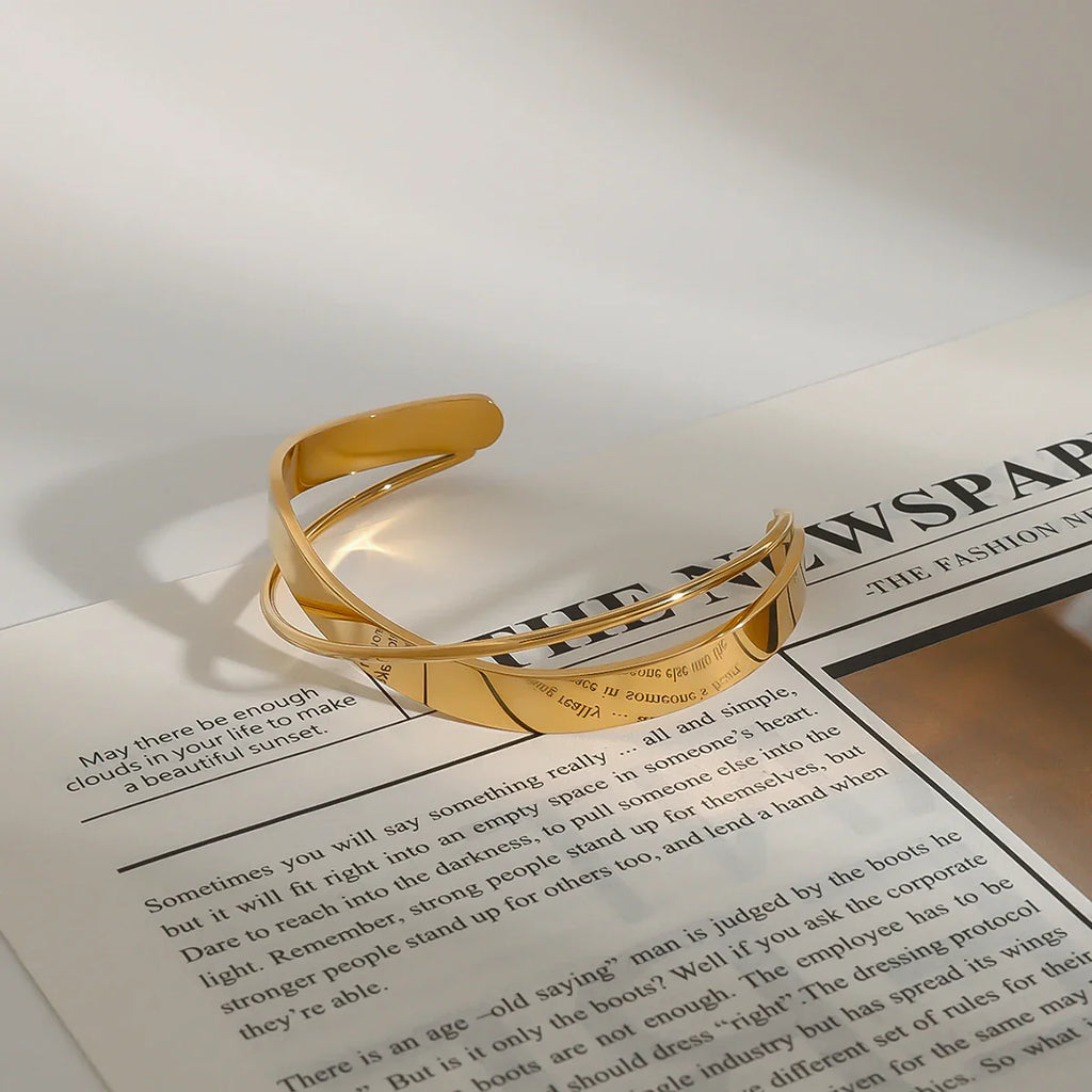 Twisted Gold Cuff Bracelet
