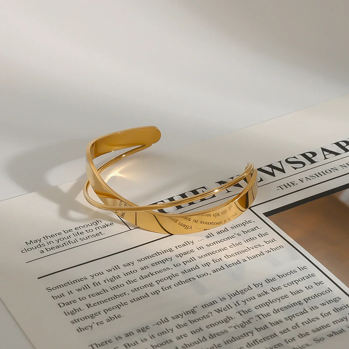 Twisted Gold Cuff Bracelet