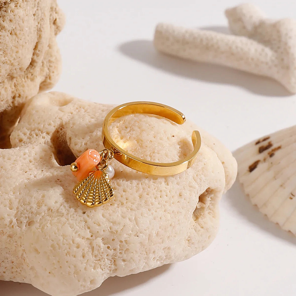 Shell Charm Ring