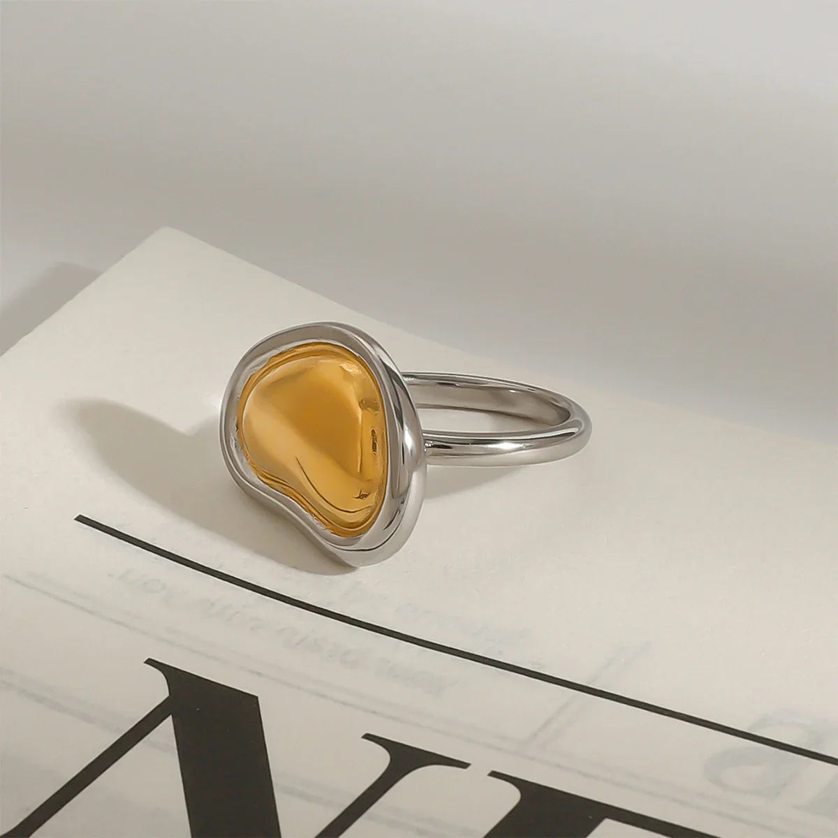 Gold-Silver Abstract Ring