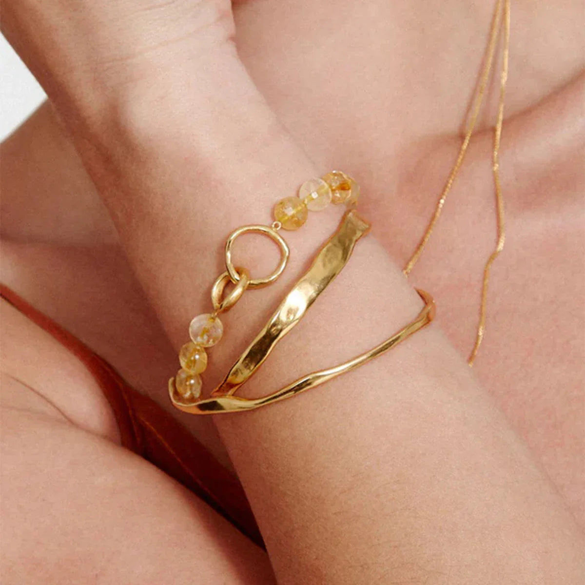 Wavy Gold Cuff Bracelet