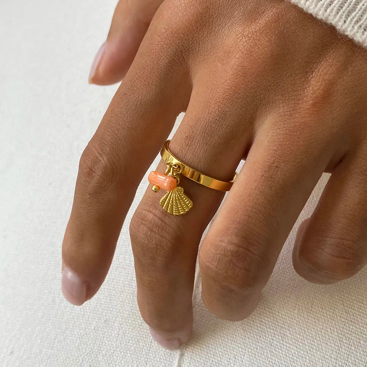 Shell Charm Ring