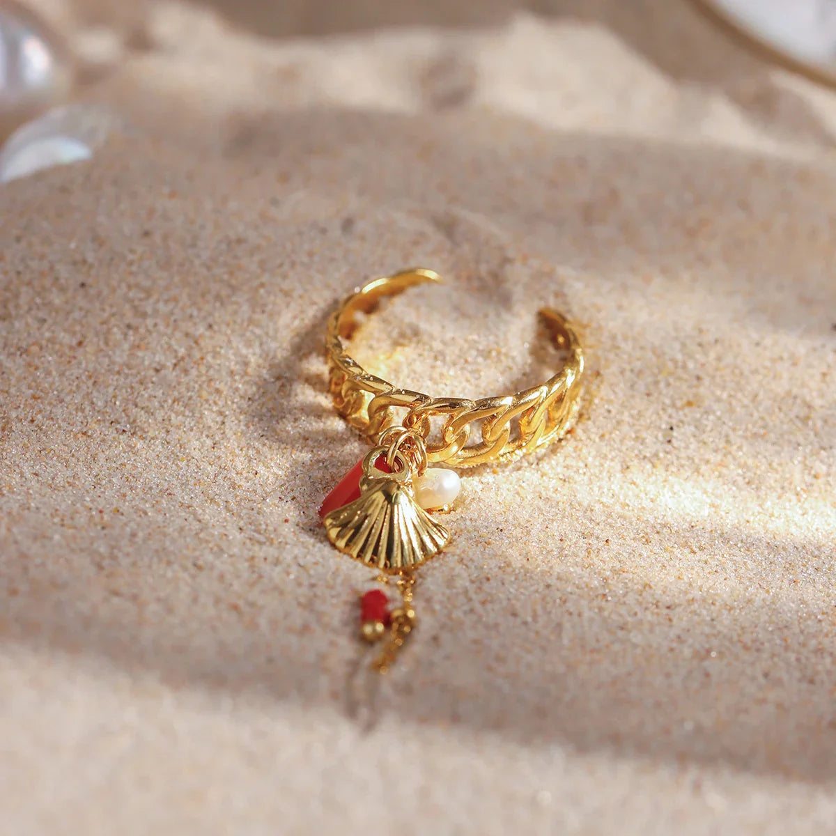 Chain Charm Ring