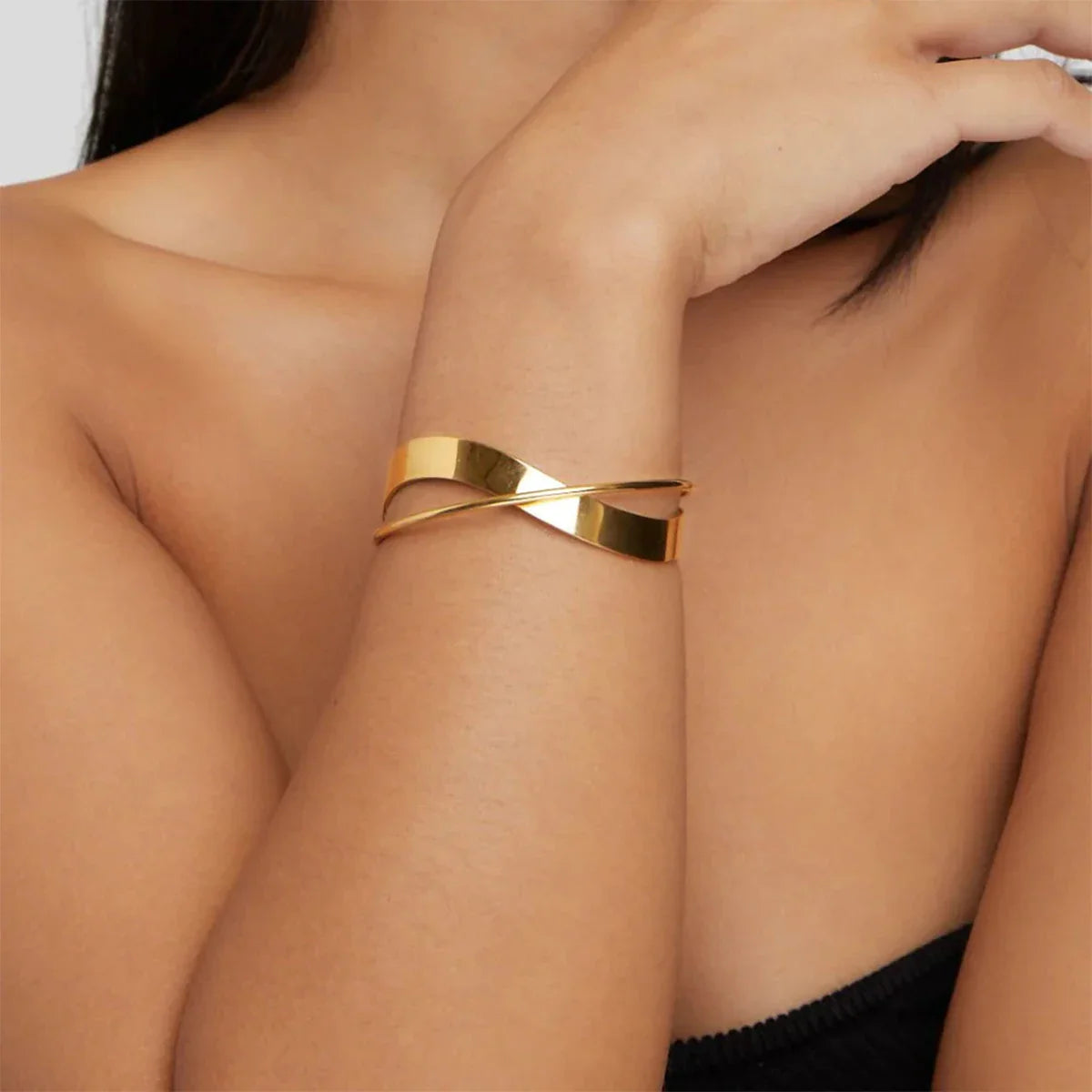 Twisted Gold Cuff Bracelet