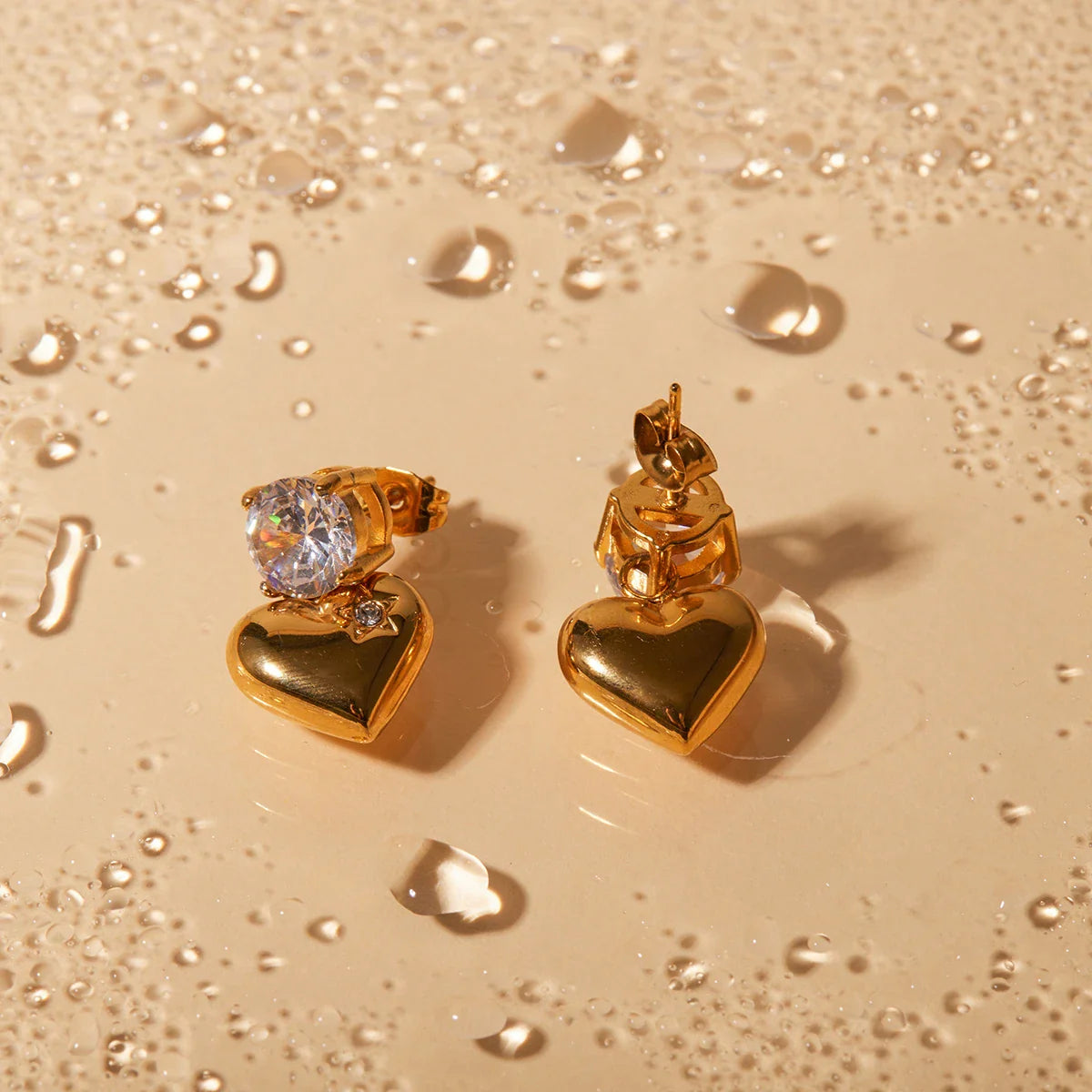 Starry Heart Sparkle Earrings