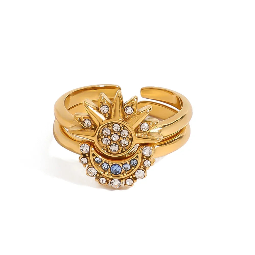 Sunburst Crystal Ring
