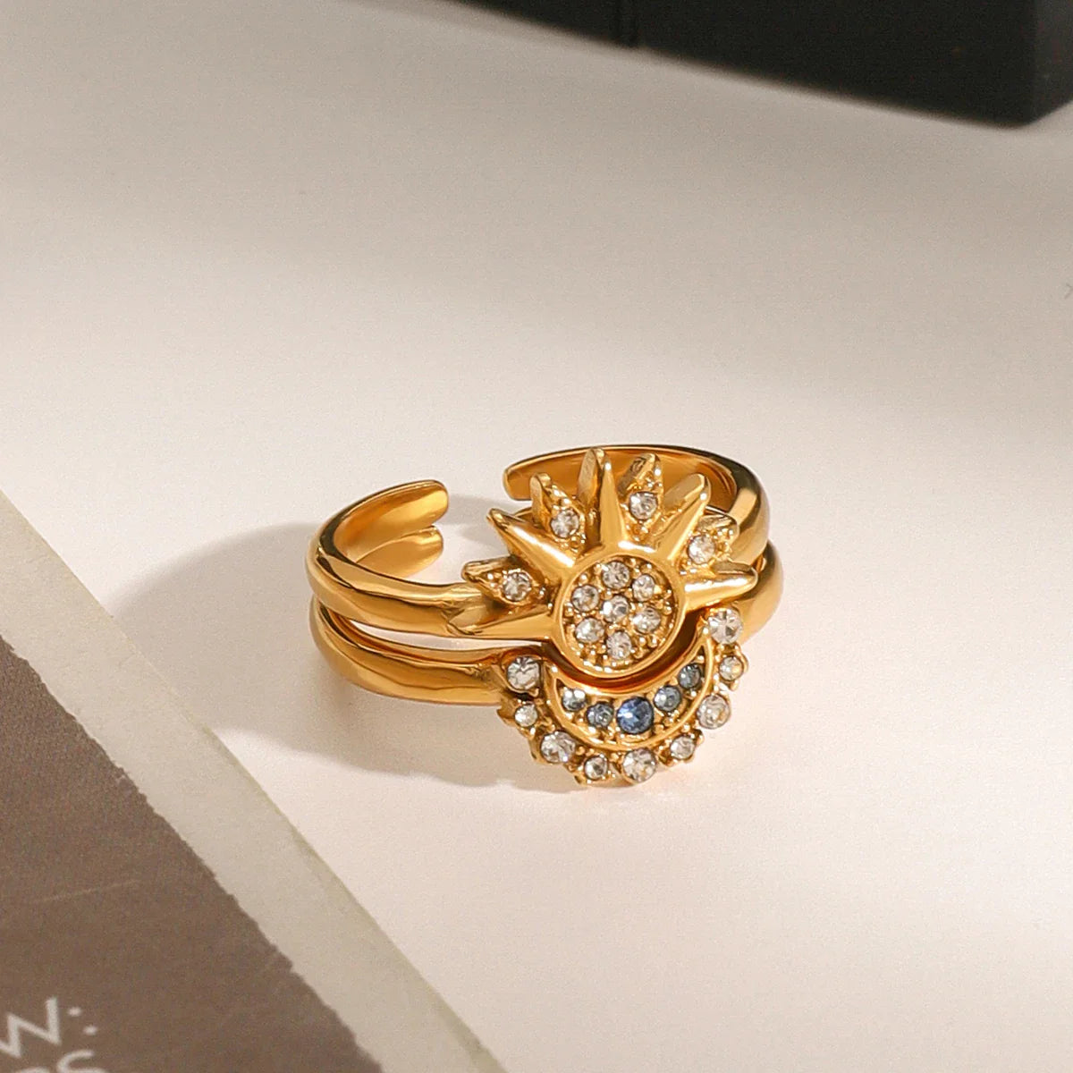 Sunburst Crystal Ring
