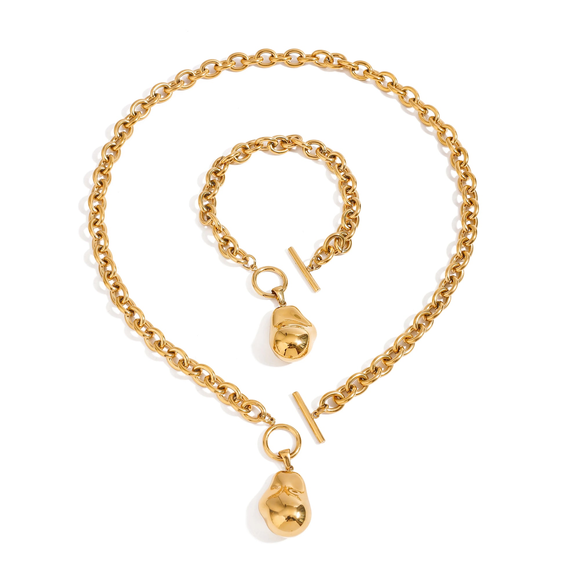 Chunky Gold with Charm