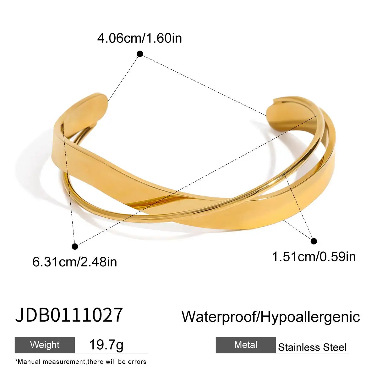 Twisted Gold Cuff Bracelet