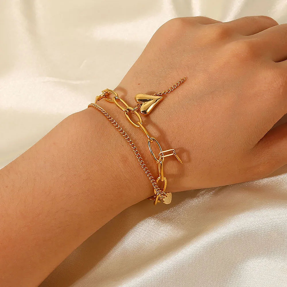Linked Heart Bracelet