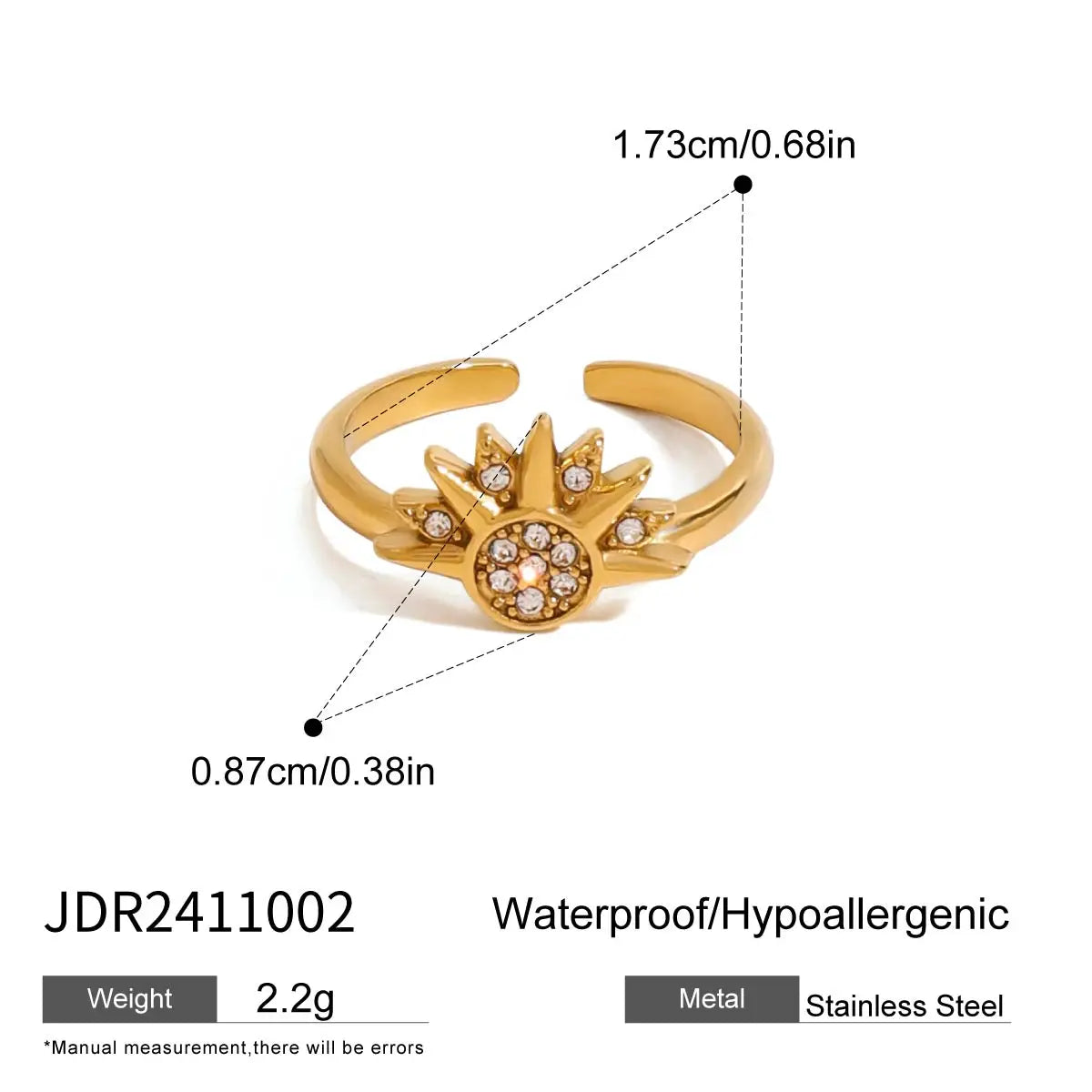 Sunburst Crystal Ring