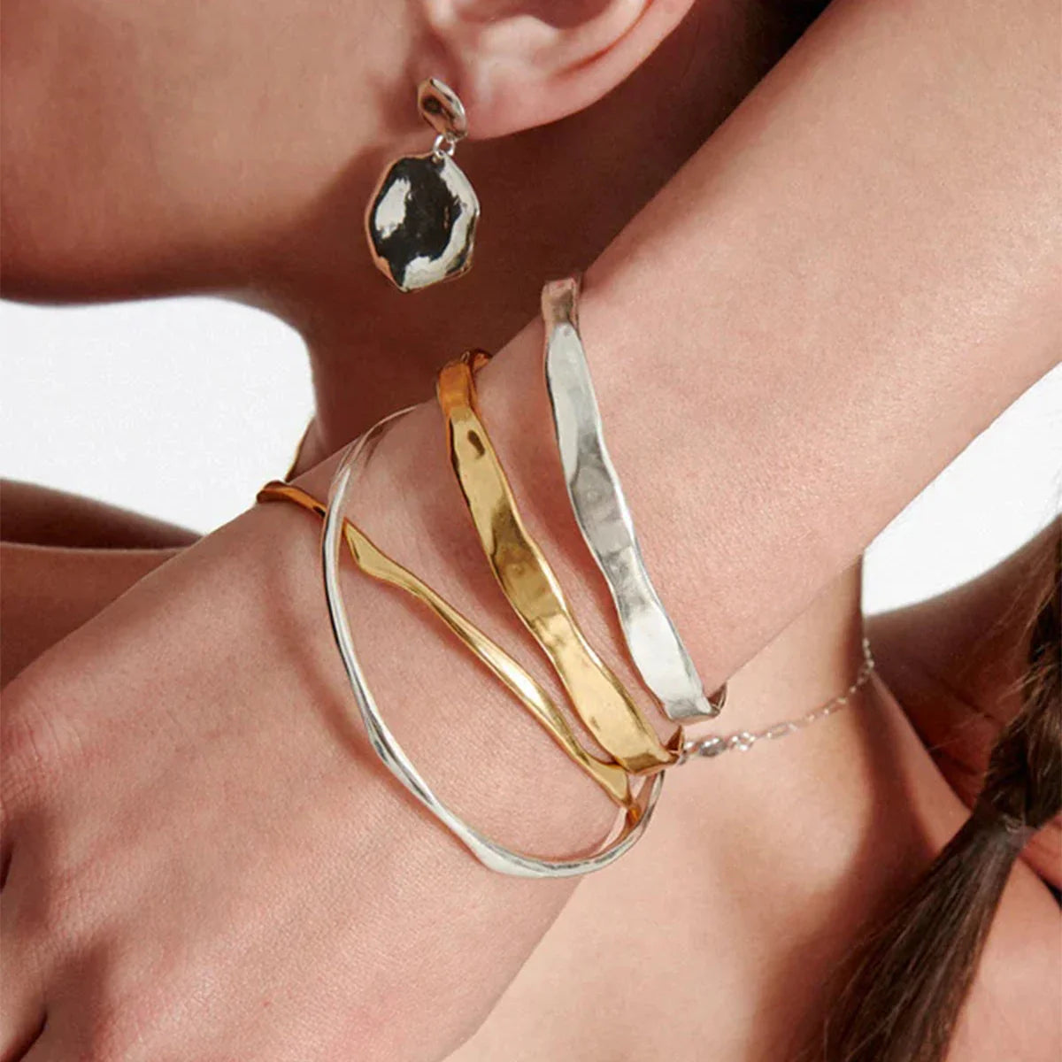 Wavy Gold Cuff Bracelet