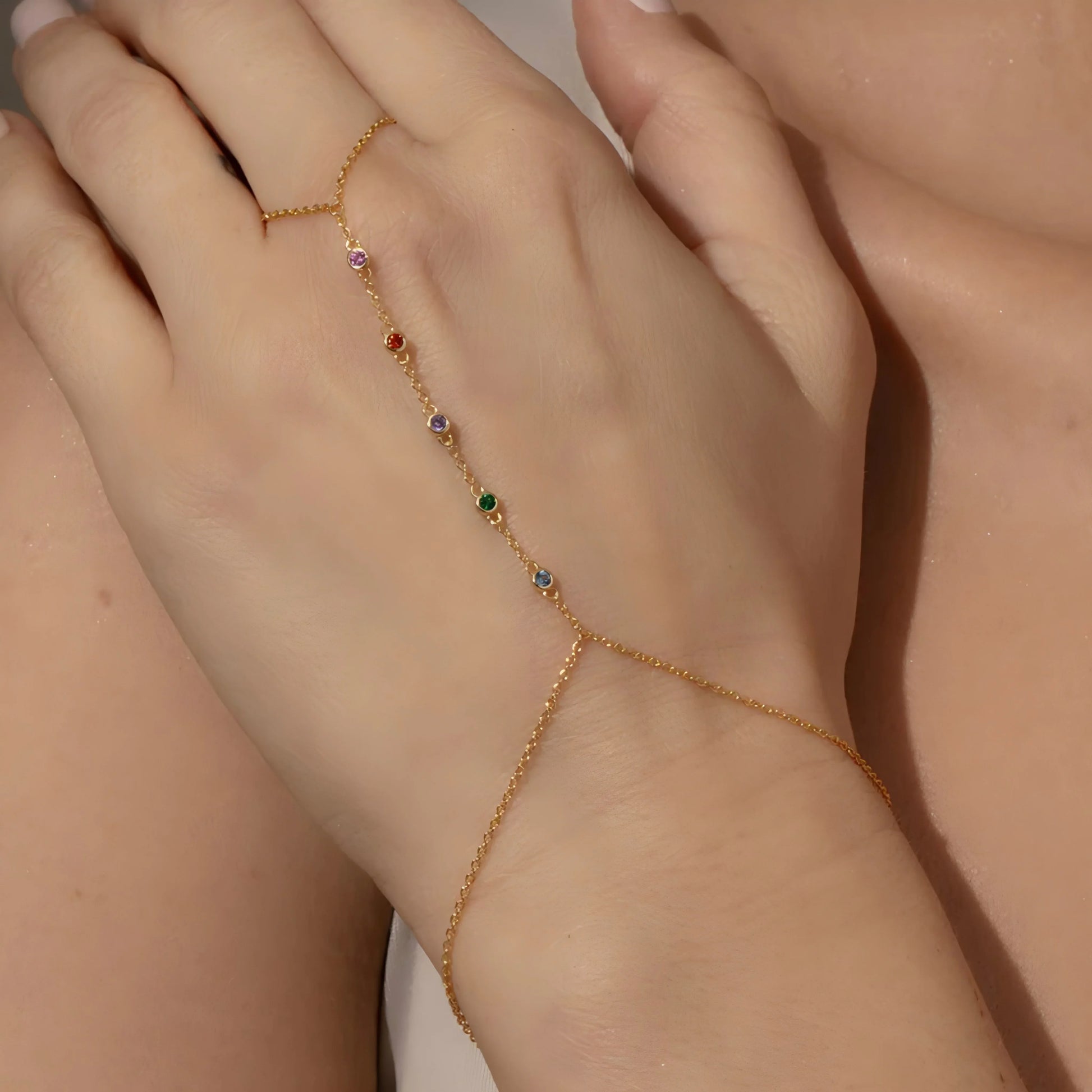 Gem Drop Hand Chain