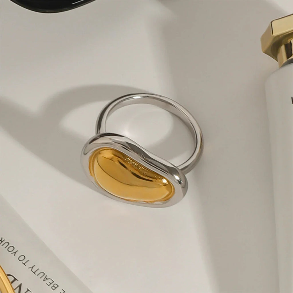 Gold-Silver Abstract Ring