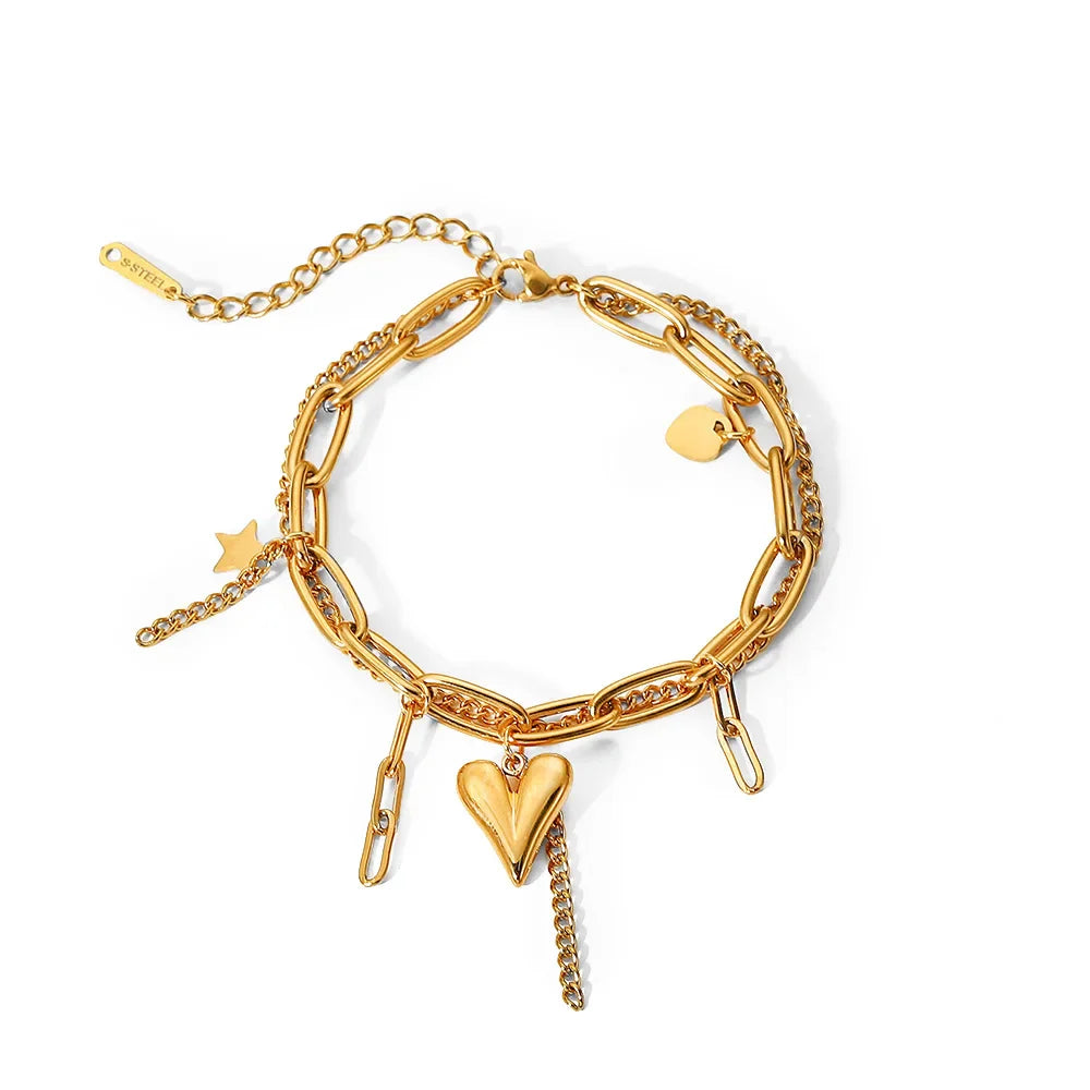 Linked Heart Bracelet