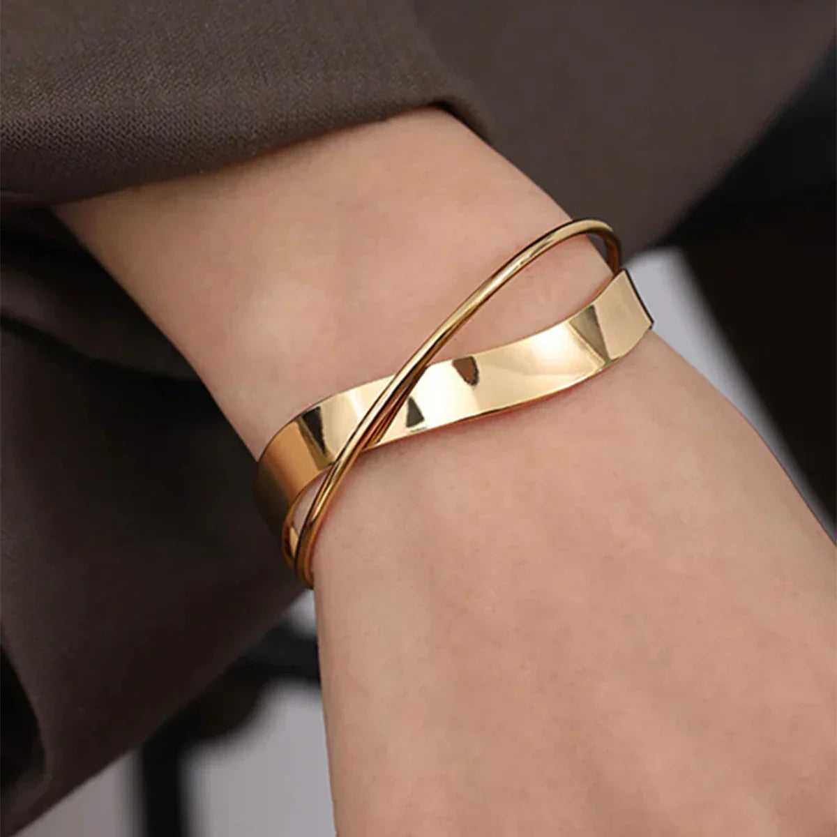 Twisted Gold Cuff Bracelet