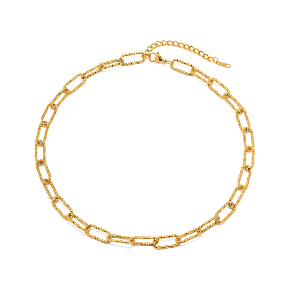 Textured Link Necklace