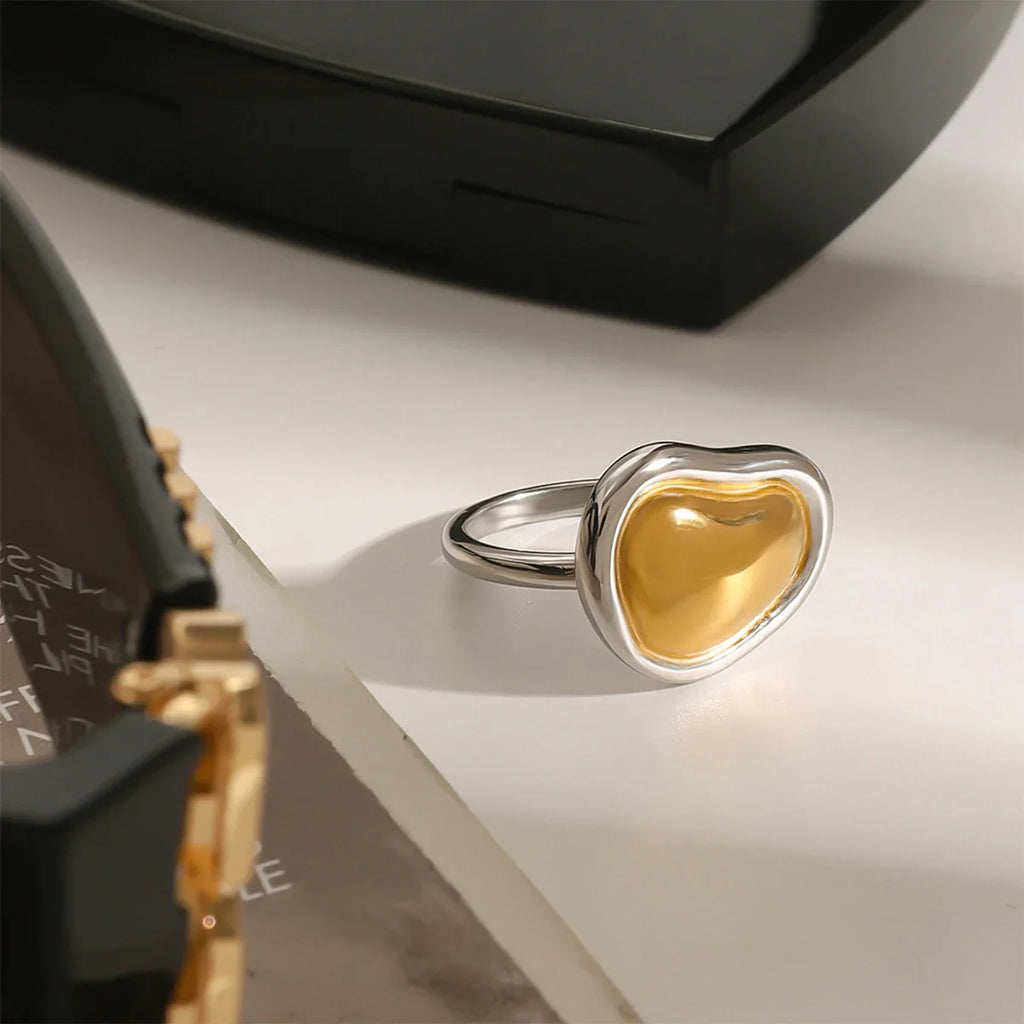 Gold-Silver Abstract Ring