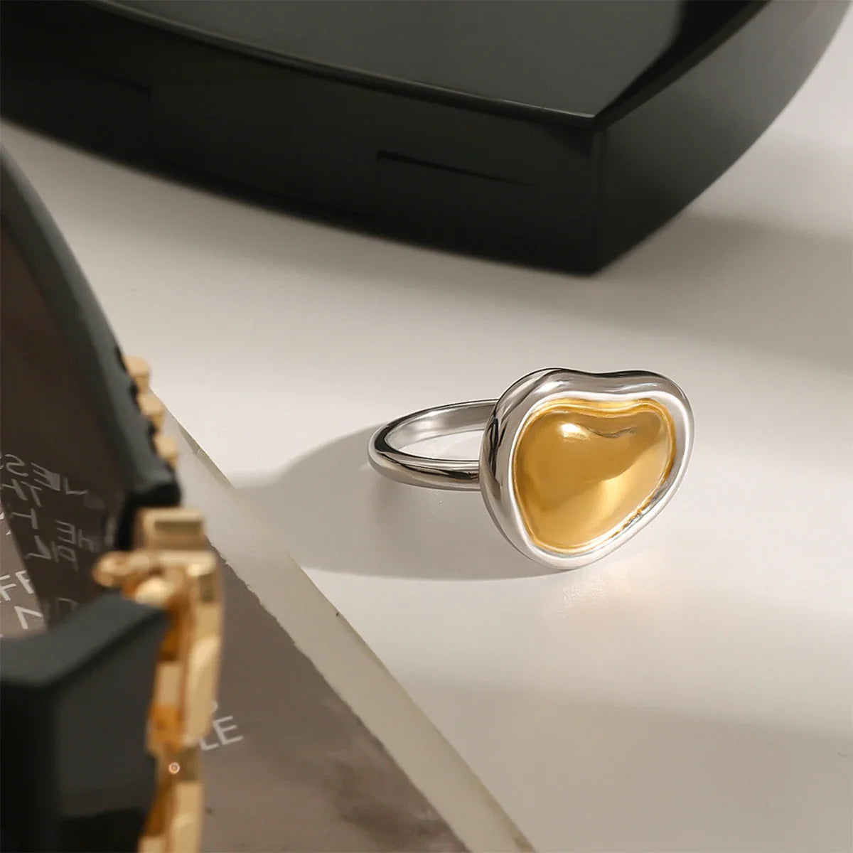 Gold-Silver Abstract Ring