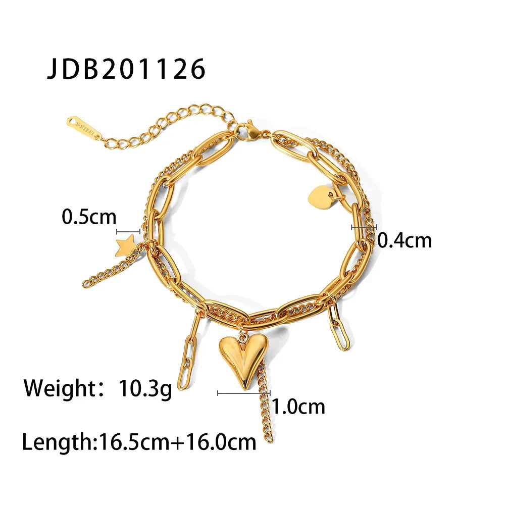 Linked Heart Bracelet